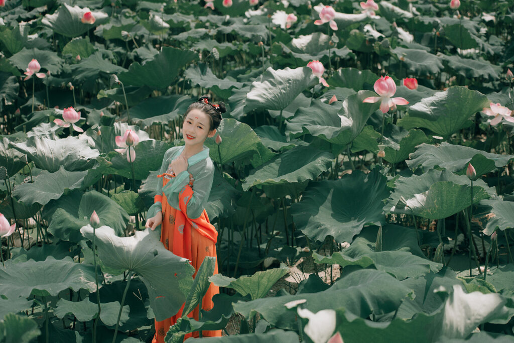 图片[5]-曲池采莲-谁歌采莲曲，渺渺渡前川-聚微达人